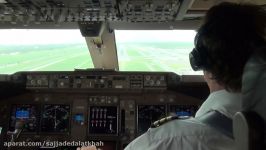 KLM Martinair 747 400  Landing Bangkok BKK Cockpit View