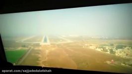 FULL HD Emirates A380 first Landing at Lahore airport Cockpit view