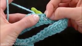 آموزش بافت ساده بافی قلاب . Split Single Crochet