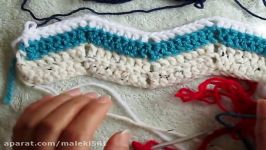 آموزش مدل زیگزاگ.how to crochet zigzag pattern