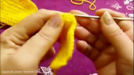 Crochet baby sleeper.پاپوش نوزاد قلاب