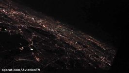 فرود شبانه در لندن مناظر شبانه لندن کاکپیت