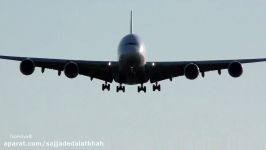 Airbus A380 soft landing at London Gatwick Airport Emirates Airline
