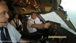 Boeing 747 Cockpit landing at Mexico City