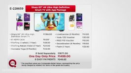 Sharp 65 4K Ultra High Definition Smart TV w App Package on QVC