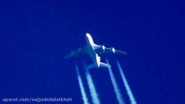 Air France A380 At Cruise Altitude Filmed At 90x Zoom