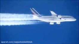 Airbus a380 air France high altitude spraying