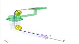 Cable drive for changing direction of linear motion 3