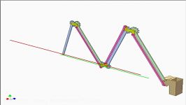 Folding barrier 4 Straight line drawing mechanism