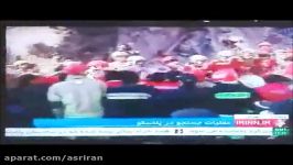 لحظه انتقال پیکر شهدای آتش نشان پلاسکو