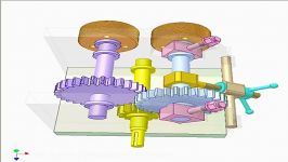 Transmission between two parallel shafts with adjustable axle distance 5