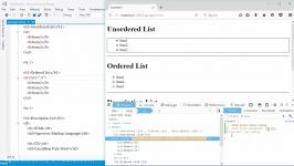 آموزش HTML5 CSS3  آشنایی لیست ها
