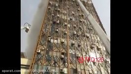 قاصدان آزادی فیلم دیده نشده لحظه پرتاب آتش نشانان نمای ساختمان پلاسکو