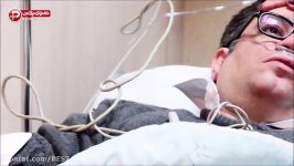 رضا رشیدپور در سی سی یو مشکل قلبی باعث بیهوش شدن اولین ویدیو بیمارستان