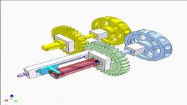 Transmission between two parallel shafts with adjustable relative angle 1