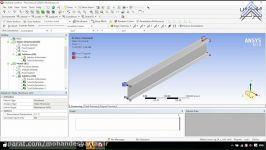 تحلیل استاتیکی مودال هارمونیکی یک تیر در نرم افزار Ansys