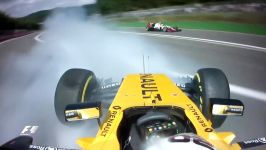 Magnussen Crashes At Eau Rouge  Belgian Grand Prix 2016