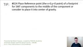 TIP #024 Place Reference point the x0y0 point of a footprint for ...