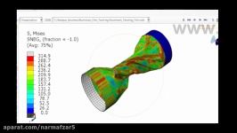 پیچش قطعه آلومینیومی در نرم افزار آباکوس abaqus