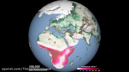 Predicted spread of humans around the world