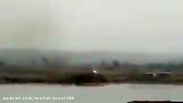 لحظه انهدام ماشین داعش در ساحل غربی موصل موشک کورنت