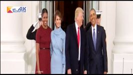 مراسم تحلیف؛استقبال رسمی باراک میشل اوباما ترامپ
