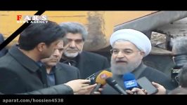 روحانی در محل حادثه ساختمان پلاسکو