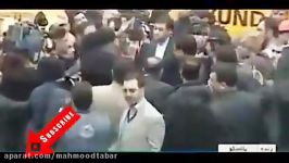 حضور روحانی رئیس جمهور ایران در پلاسکو دلداری به آتش نشانان