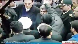 لحظات توضیح قالیباف به روحانی در محل حادثه پلاسکو