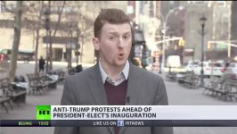 ‘No Donald Trump no KKK no racist USA’ Protesters in NYC Washington rally ahead of inauguration