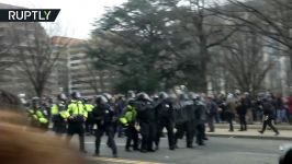 Riot police use pepper spray as anti Trump Inauguration Day protests turn violent
