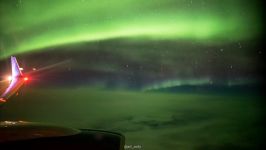 نمایش پدیده شفق قطبی در ایسلند ارتفاع 35 هزار پایی