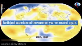 ویدیویی کوتاه روند افزایش دمای کره زمین سال 1880