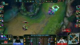 NV vs FLY Highlights Game 1 NA LCS 2017 Spring W1D2 Team EnVyUs vs FlyQuest eSports