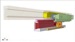 Gear rack drive for increasing stroke 2