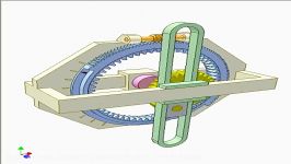 Regulatable slider crank mechanism with satellite gear 2