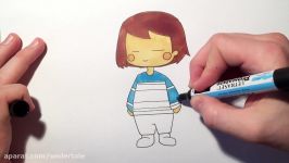 How to draw Frisk from Undertale easy step by step drawing lesson