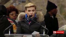 سخنرانی اسکارلت جوهانسون در راهپیمایی زنان 2017