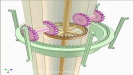 Transmission between two coaxial shafts separated by a tube 2