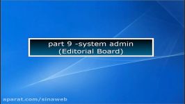 part 9 sinaweb system admin Editorial Board