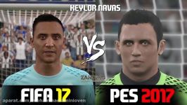 FIFA 17 vs PES 2017 Real Madrid Players Faces Comparison  HD