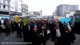 حضور حاج اقا مجتبی خامنه ای در راهپیمایی 22 بهمن