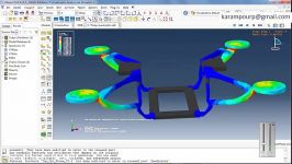 Simulation Quadcopter Structure Analysis in abaqus