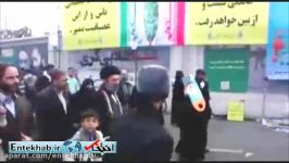 فیلم حضور فرزند رهبر انقلاب در راهپیمایی 22 بهمن