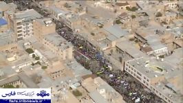 مردم در راهپیمایی 22 بهمن در سومین حرم اهل بیت ع