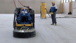 CONCRETE FLOOR PREPARATION WITH KLINDEX EXPANDER 1000 FLOOR GRINDING MACHINE