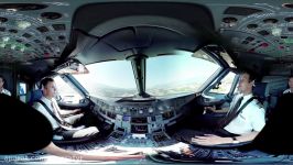 360° cockpit view  SWISS Airbus A320  Geneva – Zurich