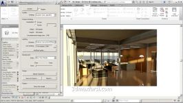 آموزش نورپردازی رندر متریال رویت معماری Revit
