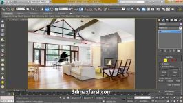 مدلسازی معماری داخلی روی عکس مرجع 3ds Max V Ray Photoshop