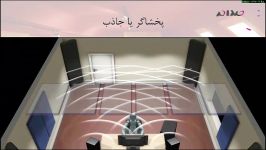 طراحی آکوستیکی دیوار پشت استودیو  صدامستر